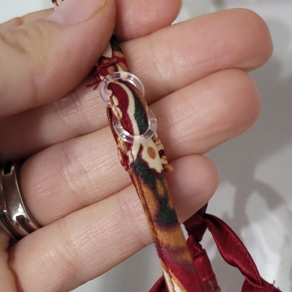 Cinema Etoile Gypsy Red Sheer Floral Bohemian Adjustable Spaghetti Straps - Picture 6 of 10